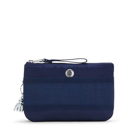 Kipling Creativity Extra Large Metallic Wristlet Väska Marinblå | SE 1148ZU